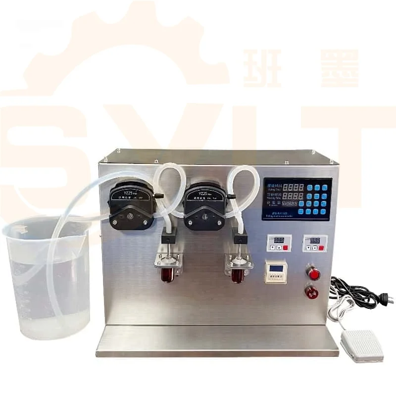 Double Nozzles Semi-Automatic Nail Polish Table Top UV Gel Glue Dipping Liquid Small Bottle Water Oil Filling Machine