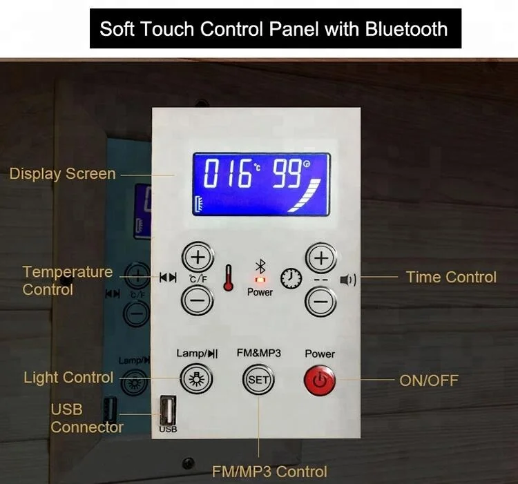6 person hemlock wood himalayan salt blocks dry sauna steam shower combo