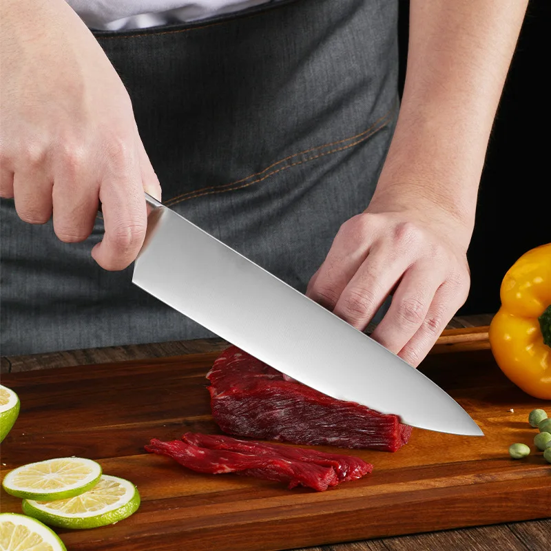 Top Seller 15 Pieces Kitchen Knives Stainless Steel Hollow Handle Self Sharpening Chef Kitchen Knife Set With Block