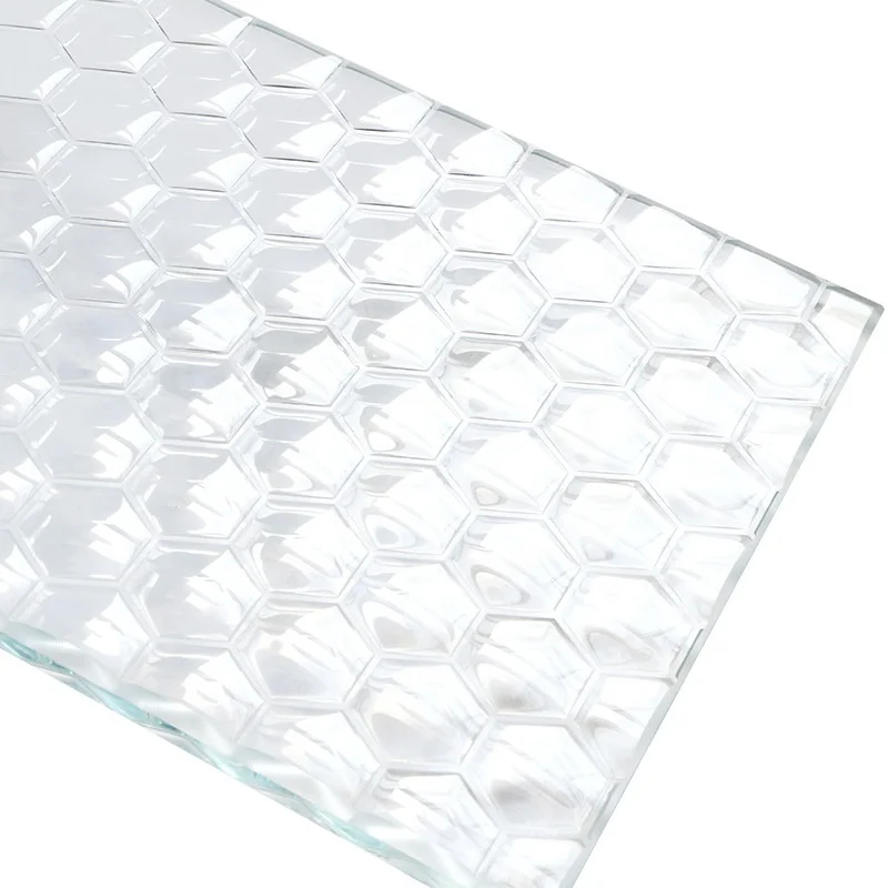 Manufacturer wholesale 6mm 8mm 10mm 12mm thickness decor wall colored fusing art textured hot melt glass