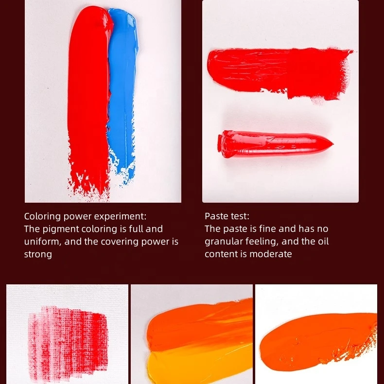 High Quality Artist Painting Professional Quality 12ml Oil Color Paint With 61 Colors