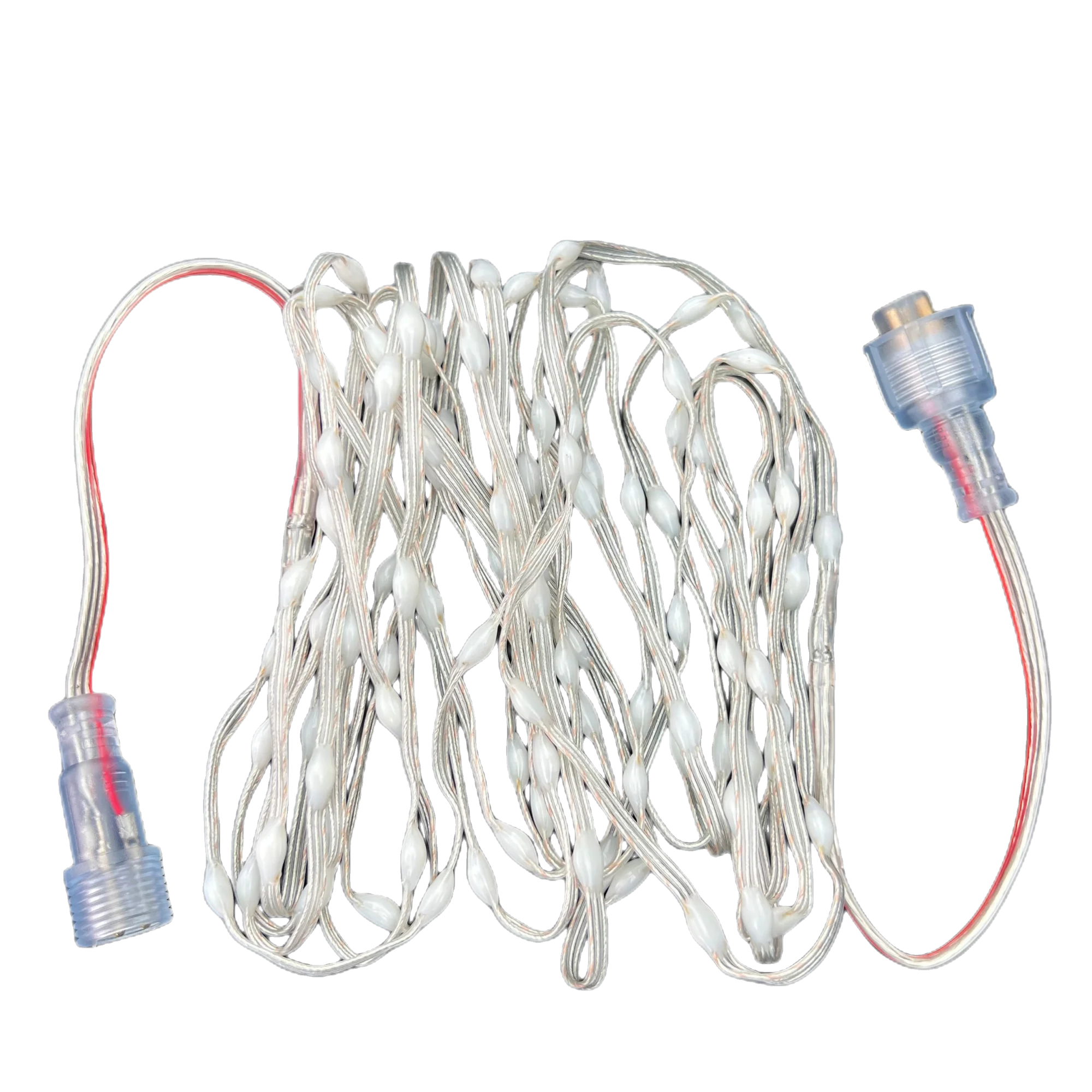 DC12V 200ct 5cm/10cm Pitch WS2811 LED Pebble Pixel String Light RGB Addressable Full Color IP67 Clear Wire 13.5mm/xConnect