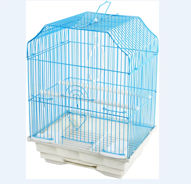 Yellow metal square bird cage Small convenient foldable parrot cage