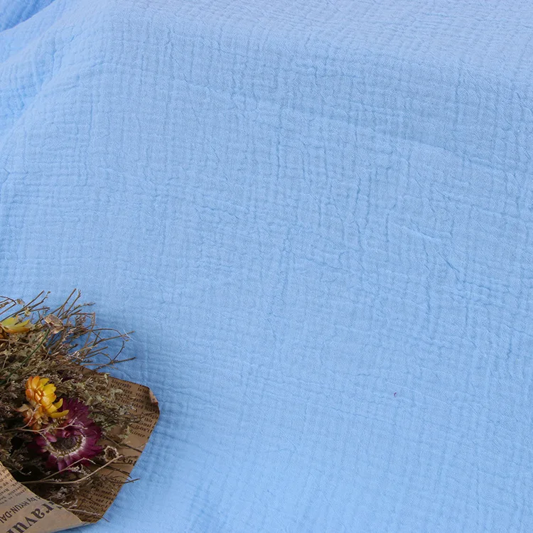 
Hot selling print double layer 100% cotton gauze muslin cotton for baby clothing 