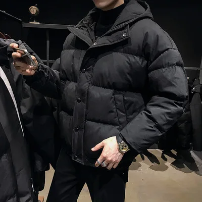 Новинка 2022, зимний мужской пуховик с логотипом на заказ, пуховик большого размера с пуговицами