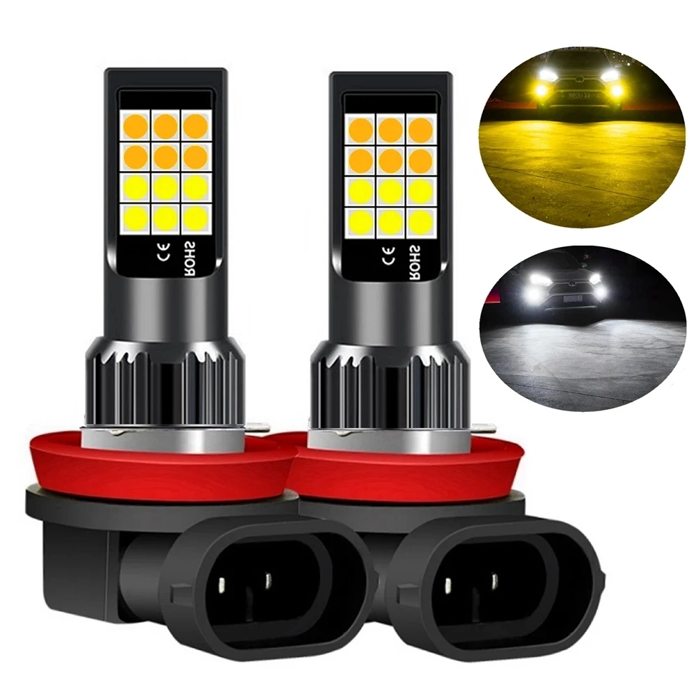 H4 H7 H8/H11 9005 9006 Car LED Lamp Foglight White Color High Power 21W Fog lights car For Auto Bright Front Fog Bulbs 12V