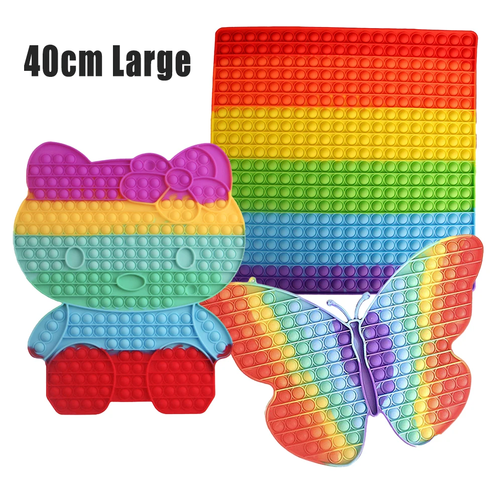 
40cm Large Size poppits Stress Relief Pop bubble Fidget Sensory Toy giant Popits big size squeeze bubble Toy 