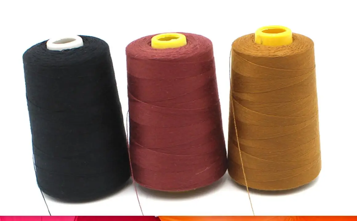 Wholesale RTS 100% polyester sewing thread optional color available hand spinning machine for clothes bag