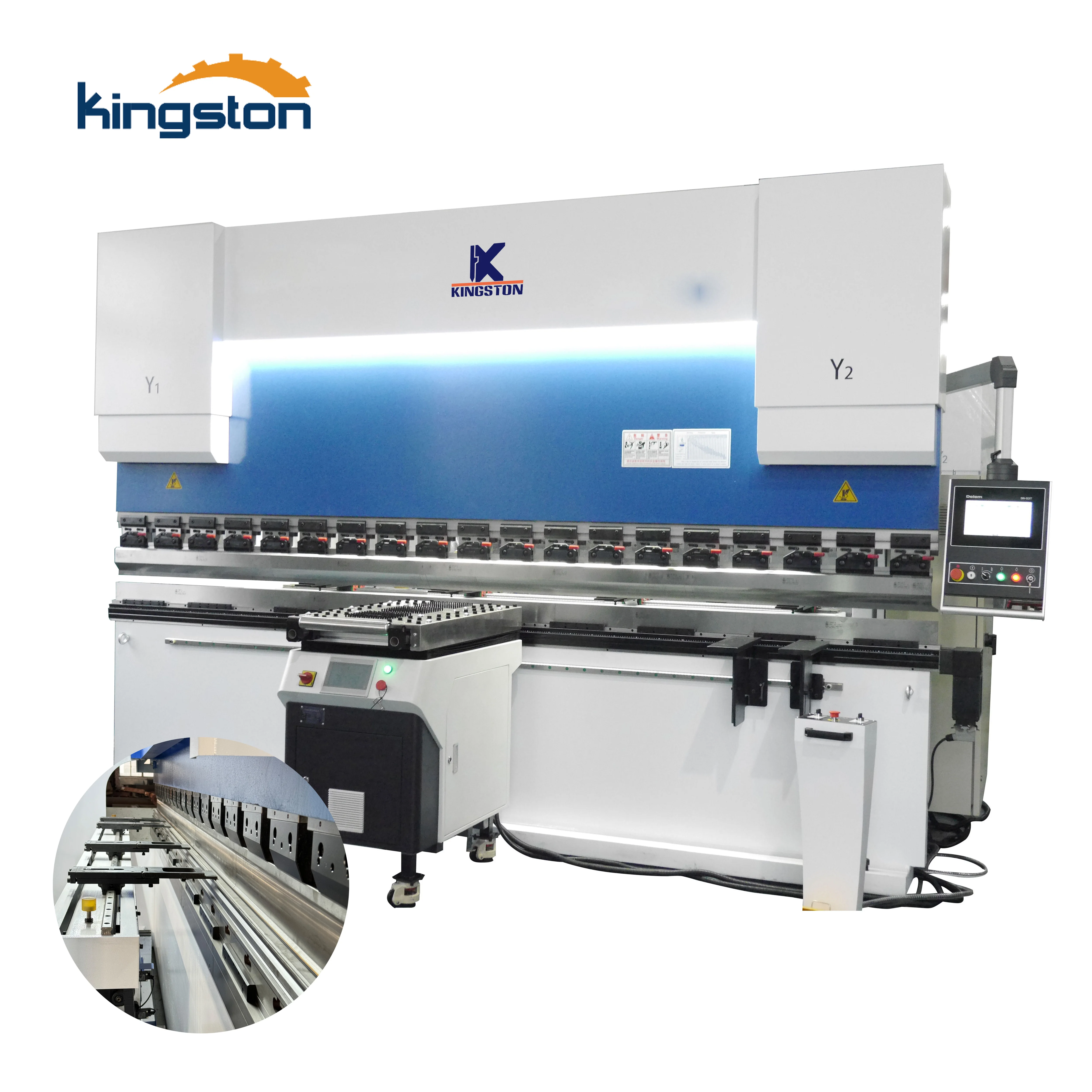 China Hydraulic CNC Press Brake Machines Sheet Metal Bending Machine With Delem Control System