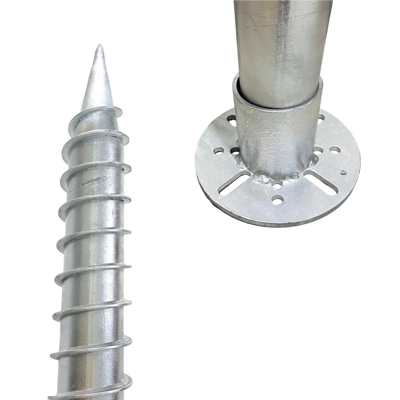 ground screw pile production ground anchor screw piles ground screw pile for foundation in stock