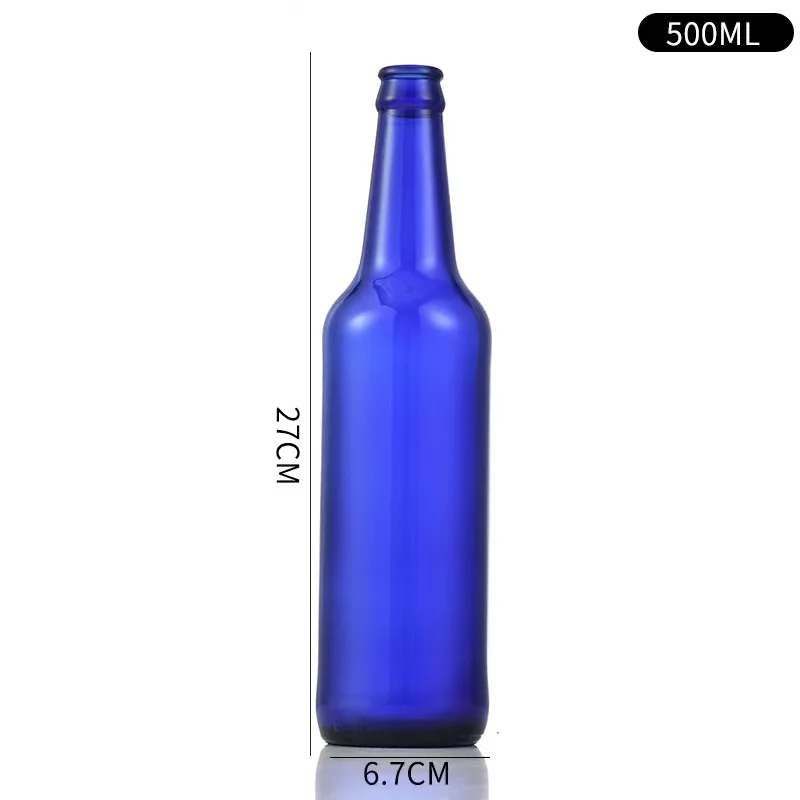 Hot Selling 250ml 330ml 500ml Amber Glass Beer Bottle with Metal Cap
