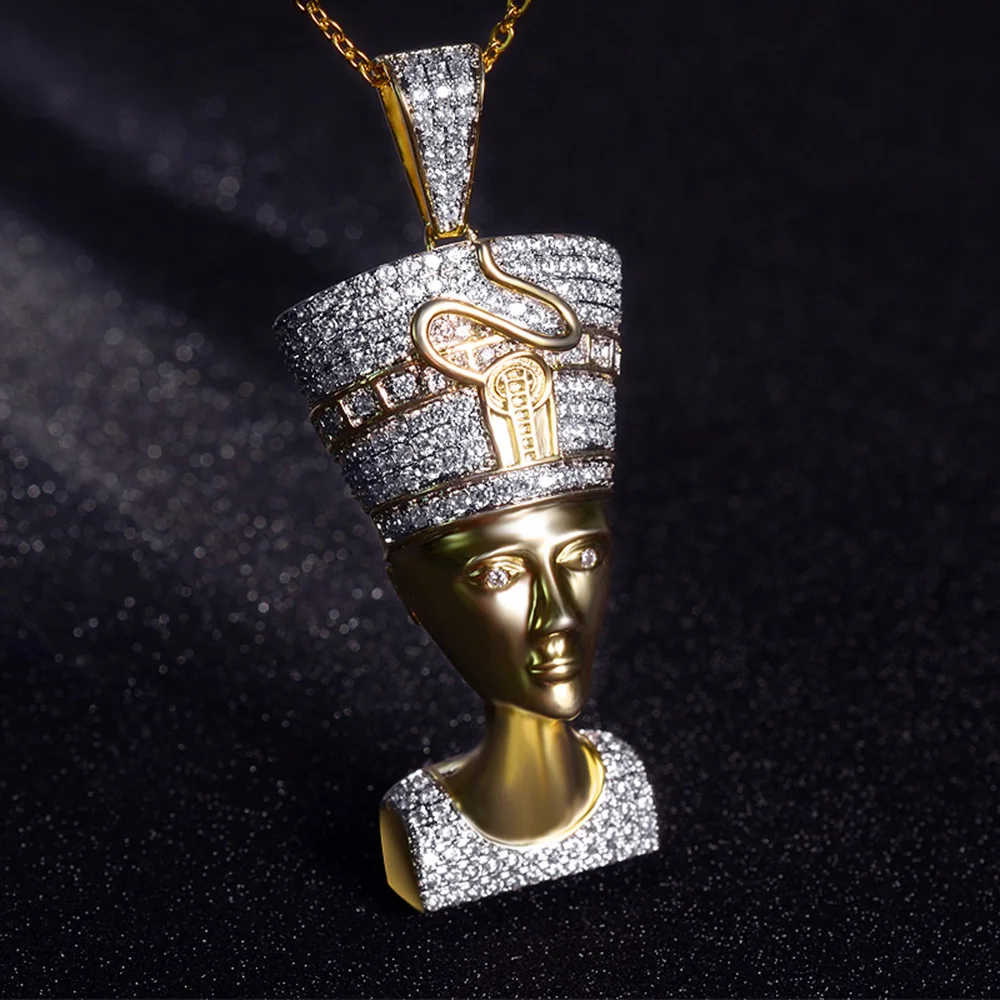 Fashion Jewelry New Design Personalized Gift Gold Filled Egyptian Pharaoh Head Pendant For Men