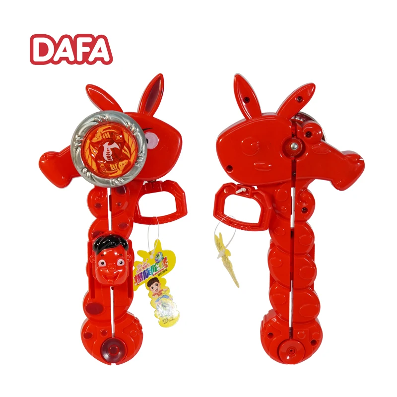 High Quality Spinning Top Candy Surprise Cartoon Shell Toys And Jelly Bean For Kids