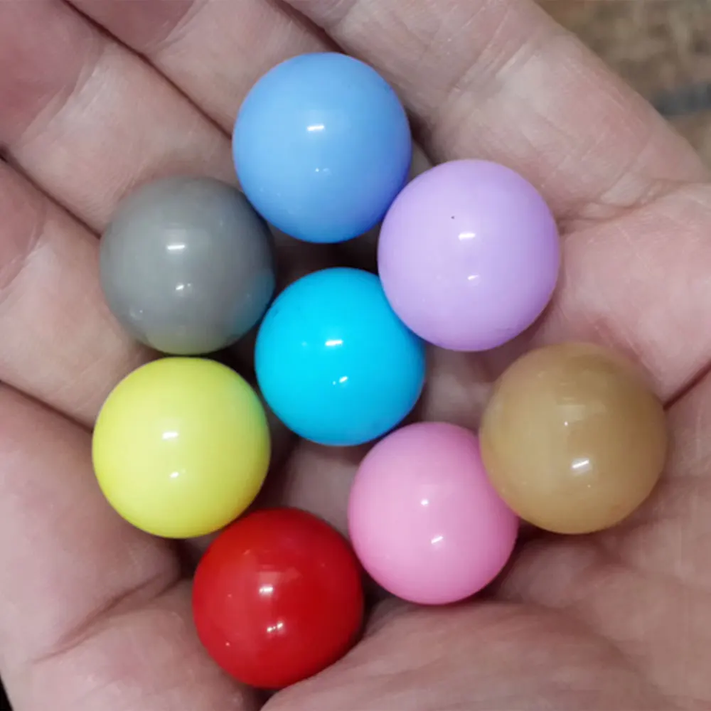 Cheap Price Loose 20mm UV Metallic Shiny Finish DIY Chunky Acrylic  Gum Spacer Beads Acrylic Gumball Balls with 2.5MM Hole