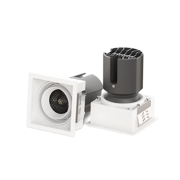 Recessed  7W 20W 35W Aluminum COB LED Light Downlight Housing for Modern Building Hotel Hall