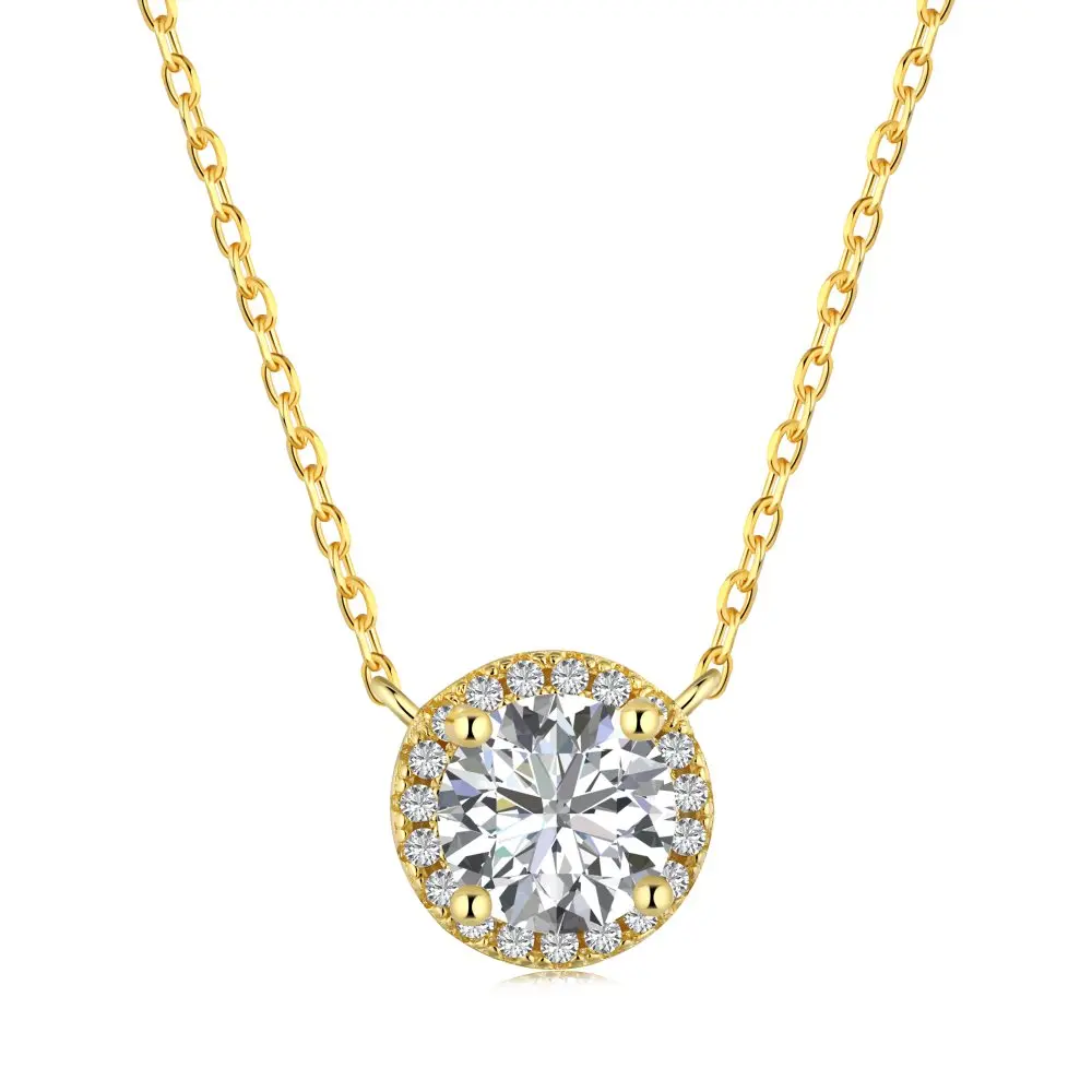 2023 Ins New Fashion Wholesale High Quality 18k Gold Plated S925 Sterling Silver Cubic Zirconia Buy Zircon Necklace Designs