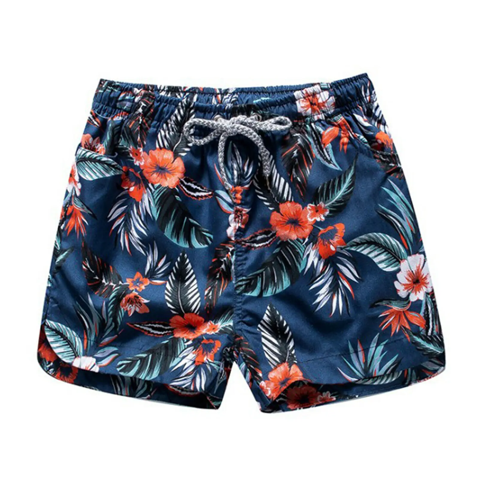 Мужские и женские пляжные плавки, полноцветные шорты с принтом и карманами