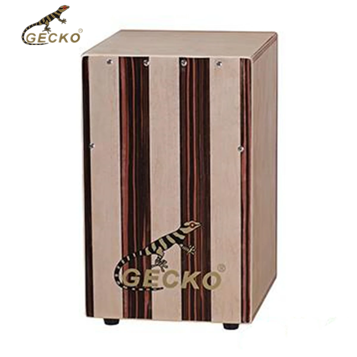 GECKO CS80EB Cajon box drum natural color Ebony playing  surface Birch wood body Children Cajon drum with steel string
