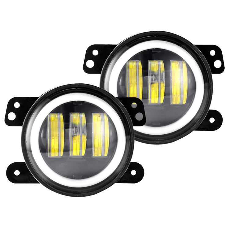 4 inch led fog lights Daytime Running Light DRL Turn Driving Fog Lamp for Jeeps Wranglers JL JK  Cherokee Xj 12v car led lights