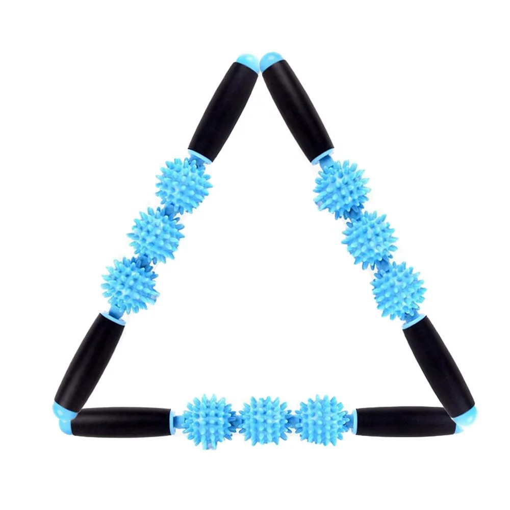 PVC Massage Ball Stick and Massage Roller , Foam and Metal with Handles Massage for Body