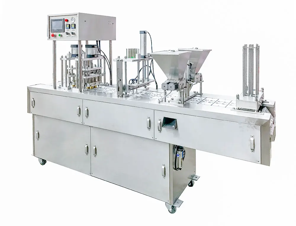 Automatic rotary coffee capsule filling sealing machine