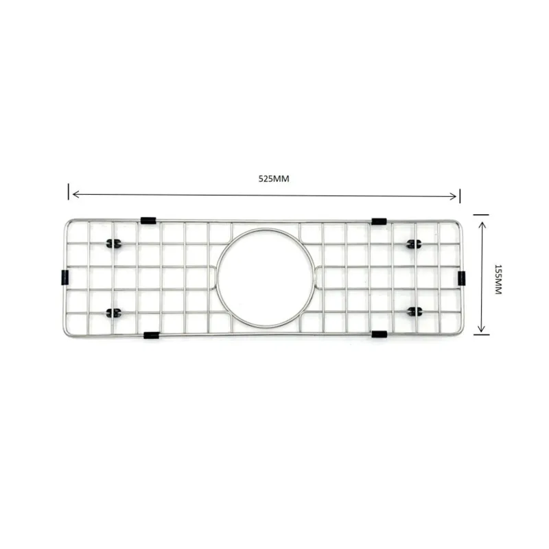 Factory Supply Kitchen Sink Bottom Grid Stainless Steel Wire Sink Grid With Drain Hole