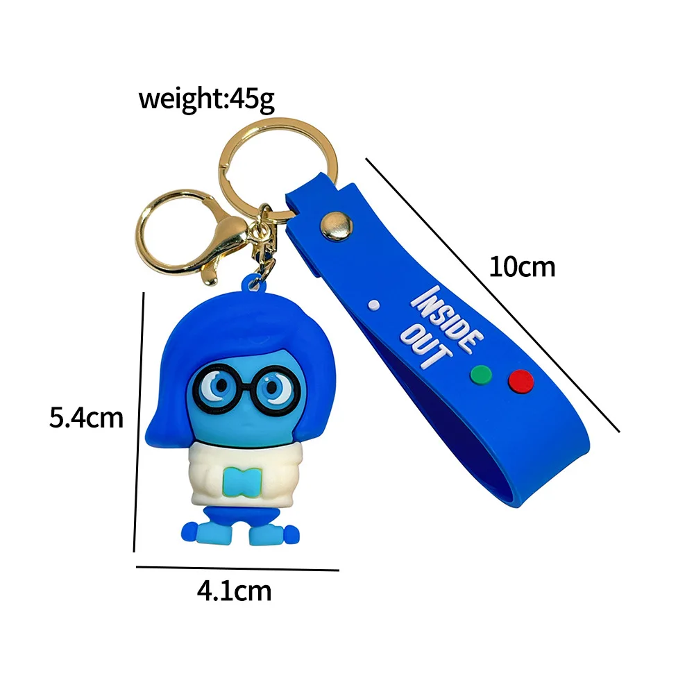 Hot selling cartoon movie rubber keychain anime 3D PVC keychain cute bag pendant