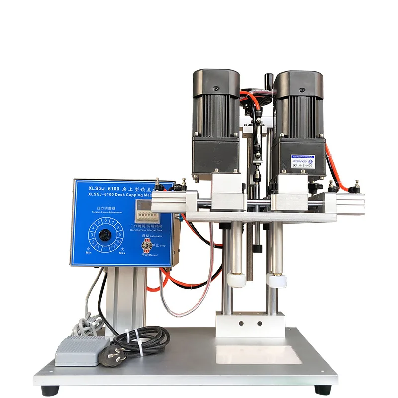 
Factory direct automatic bottle rub machine and manual capping machine, plastic bottle sealing machine 