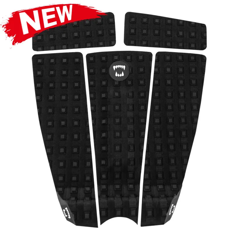 Custom Adhesive 3 Piece Deck Grip SUP Pad new design equipment Surfboard Tail Pad EVA foam surfing deck grip Traction Pad Black