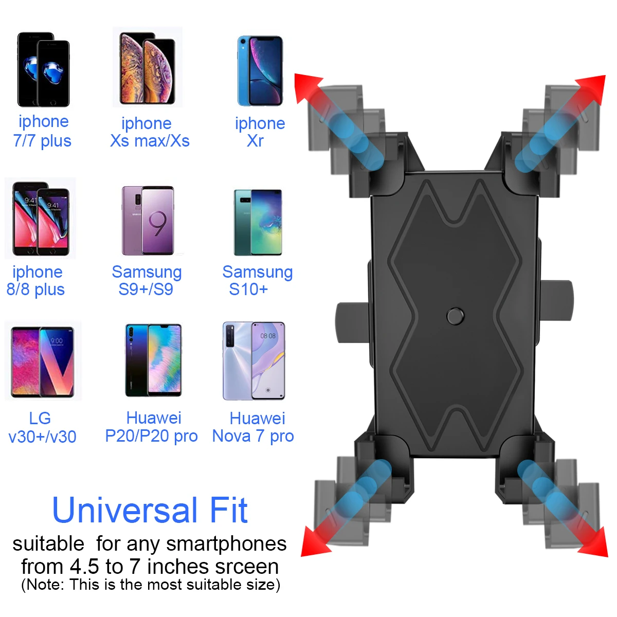 
2020 Universal Motorcycle Mobile Cell Phone Holder Mount for bike Motorbike Bike Phone Holder 