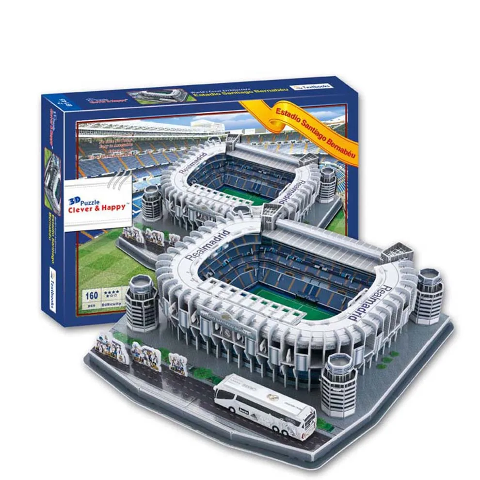 Miniature Cardboard Puzzle 3D Model Seoul Football Stadium With 63 PCS