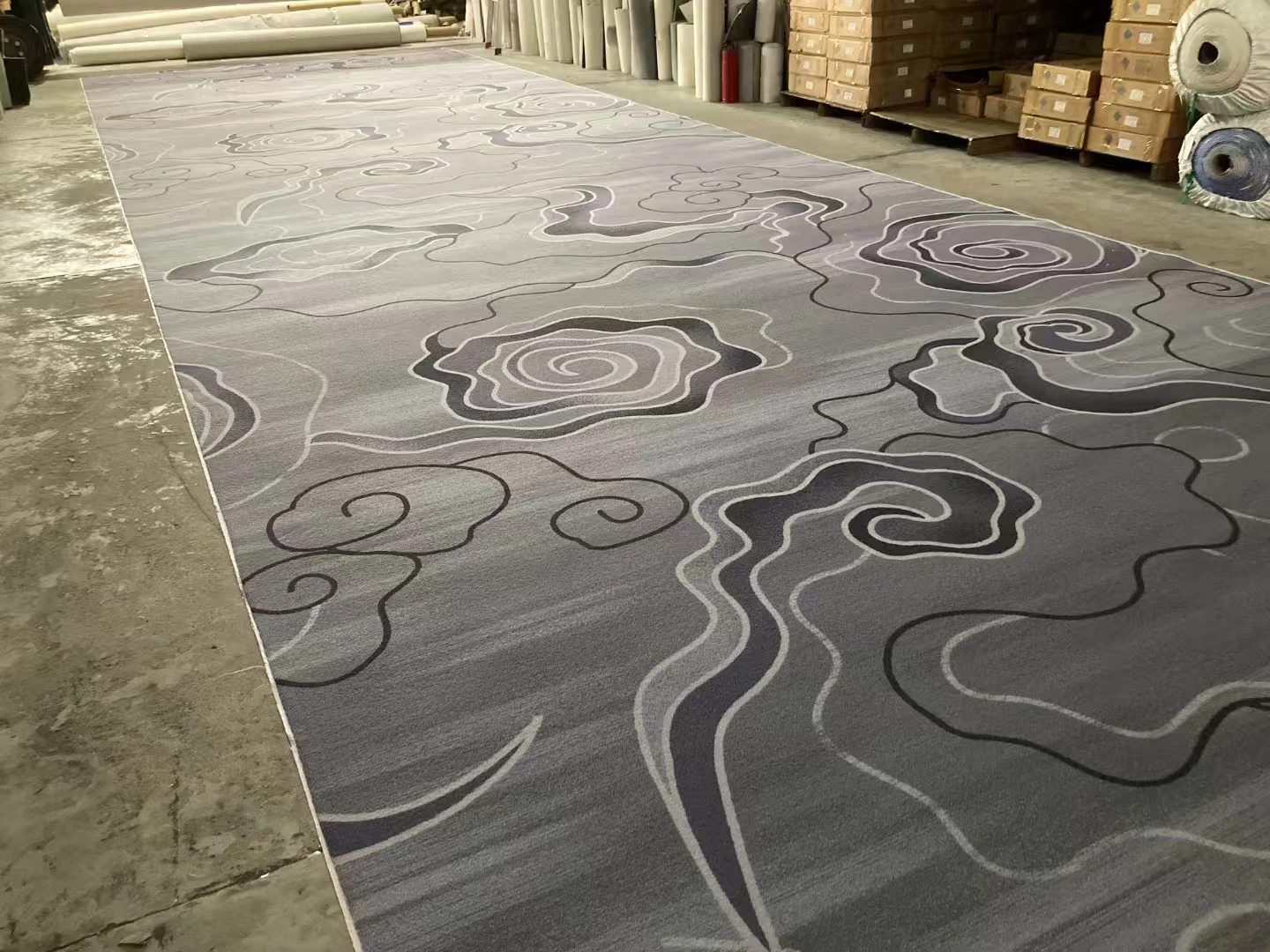 China Factory loop pile printed Carpet Machine Made Eco-friendly Commercial Carpet Loop Pile Wall to Wall Carpet