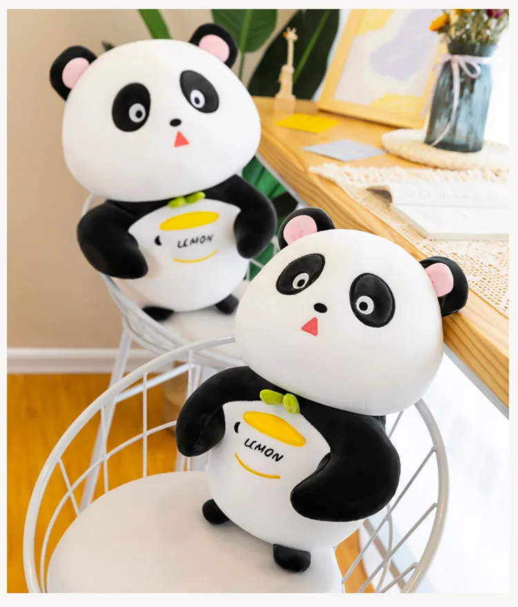 ROXGOCT 2022 Cute Walking Panda Toy Lifelike Stuffed Animal Doll Classic China Panda Children Kids Birthday Gift