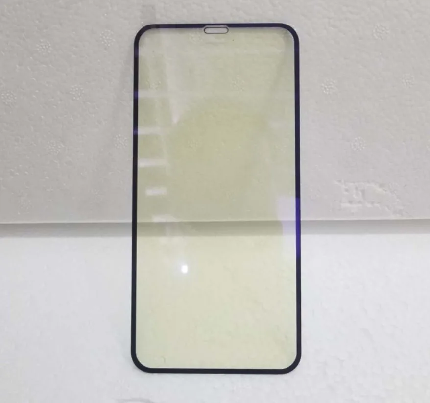 Full cover Anti blue purple light tempered glass screen protector for iphone X 6 7 7plus 8 plus 11 pro max