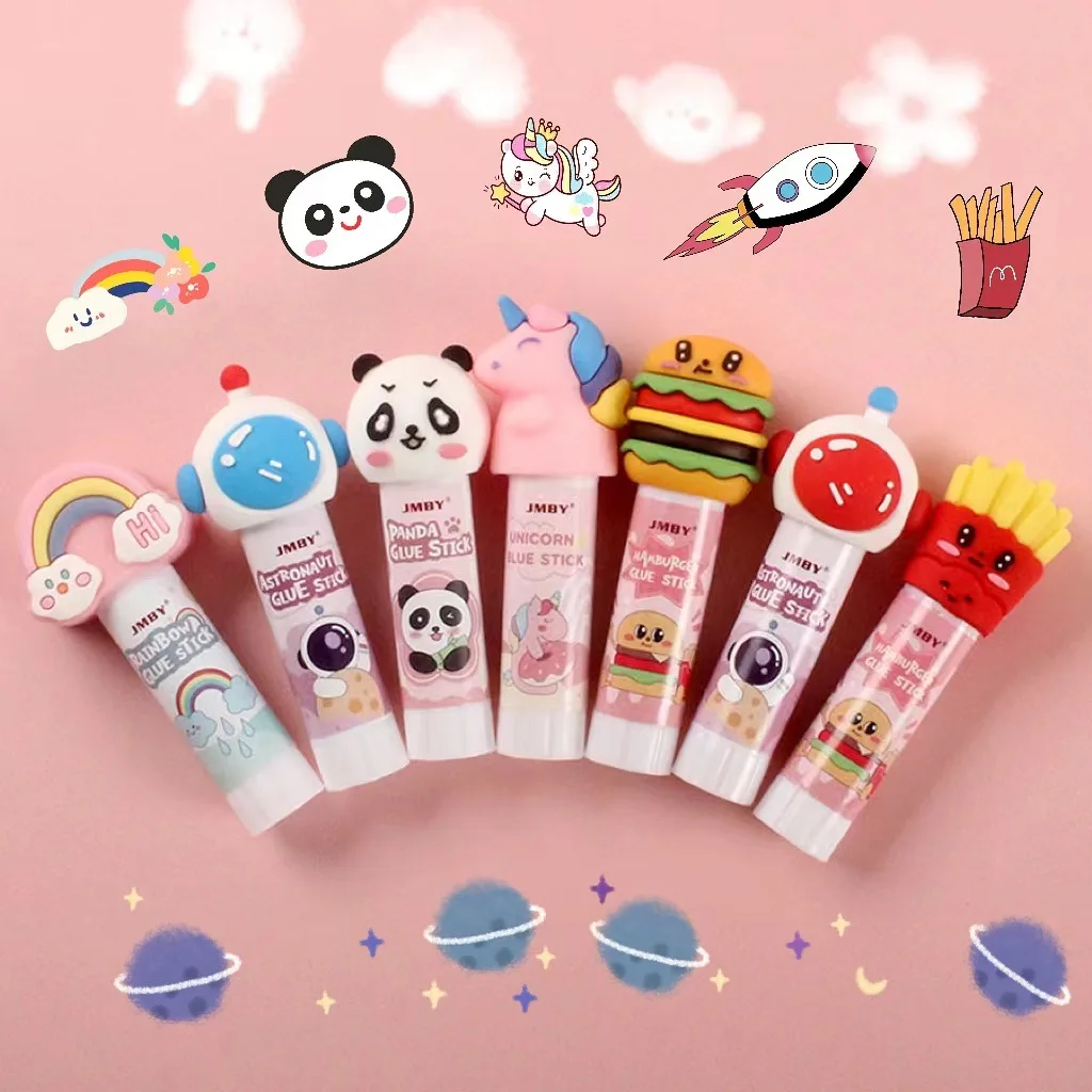 School students stationery anime cartoon cute kawaii unicorn solid glue stick