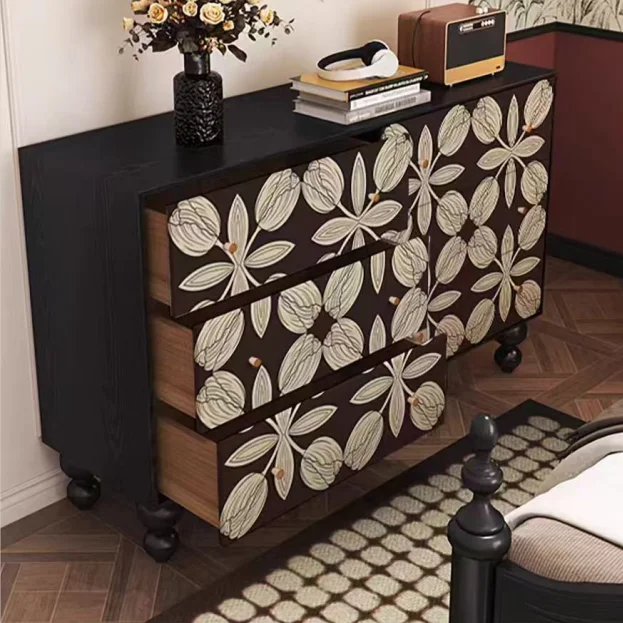 Smart Livingroom Cabinet Closet Cabinet Sliding Door Printing Wood Cupboard Cabinet With Storage