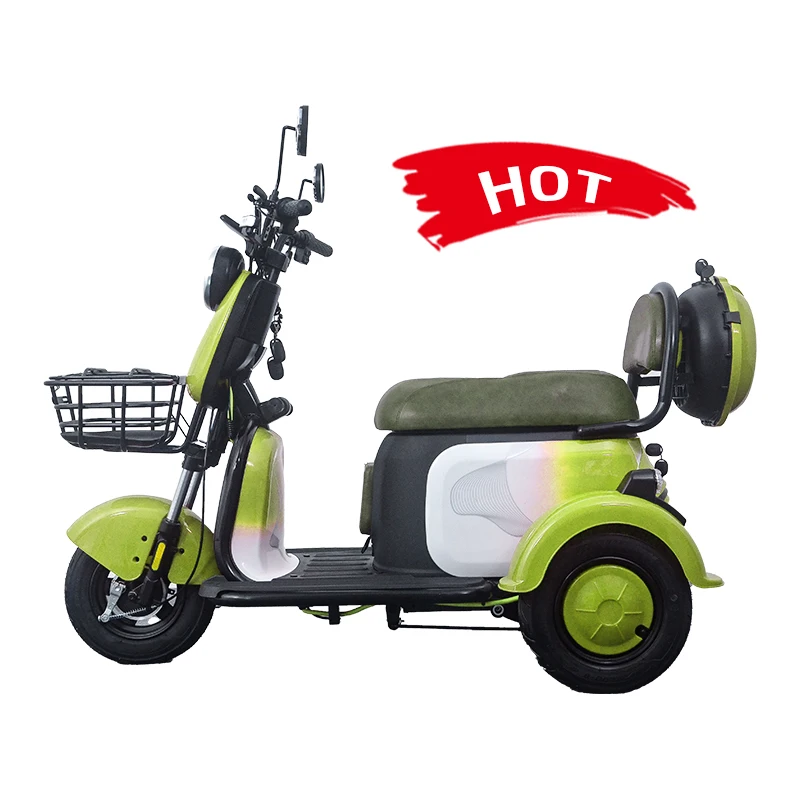 China Supplier 3 Passengers Electric Tricycles Three Wheel High Quality And Low Price With Basket Electric Tricycle Car