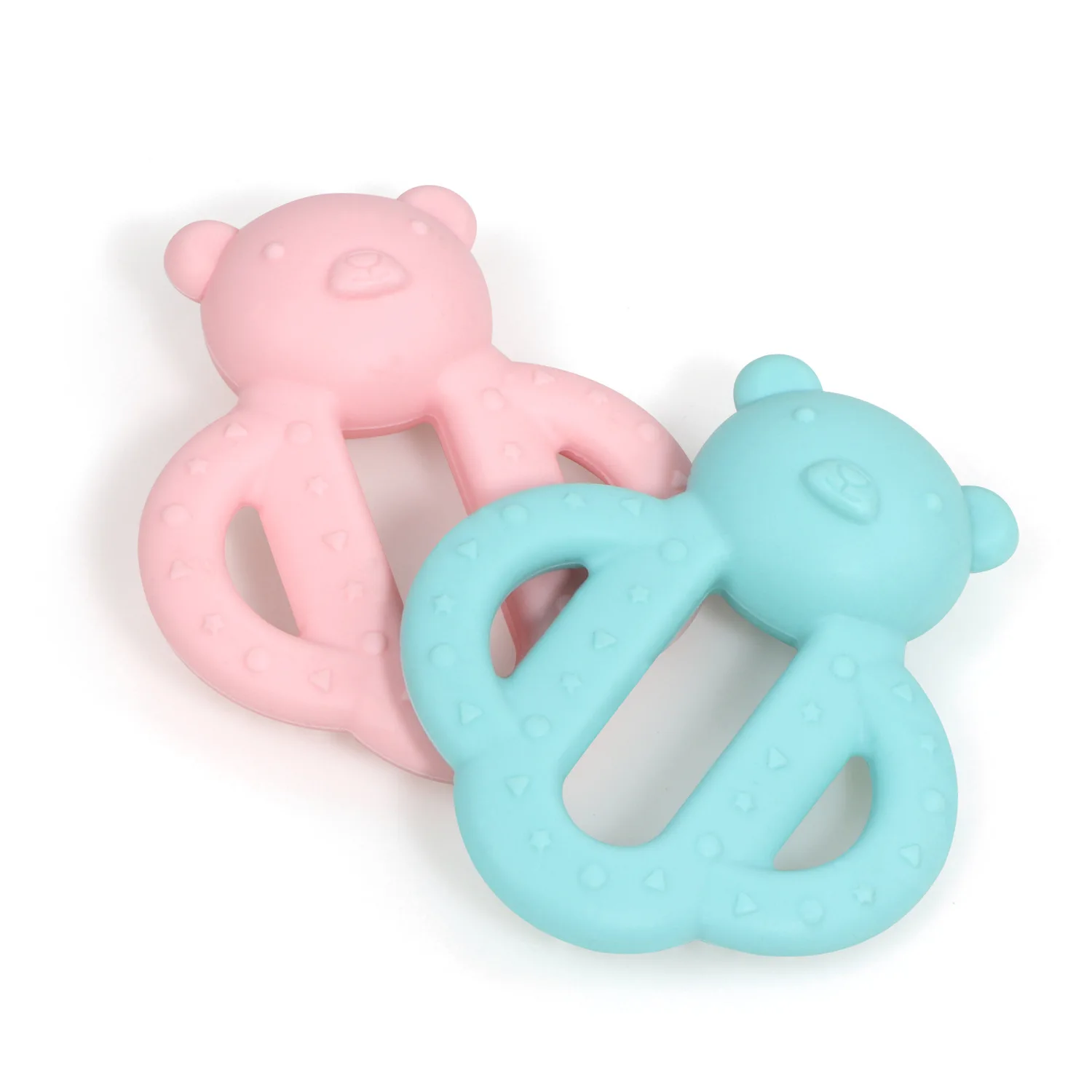 Food Grade Silicone Teether and Environmental Protection Silicone Cartoon Molar Stick Teether for Baby