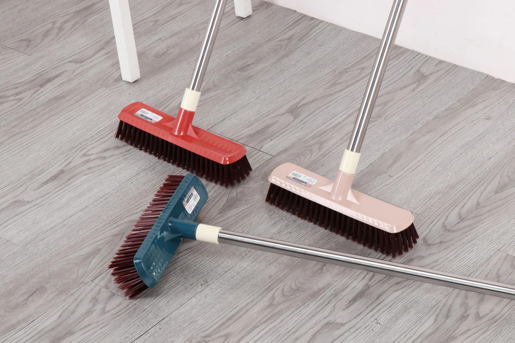Wholesale Stainless Steel Long Handle Household/Outdoor Floor Sweeper Plastic Broom