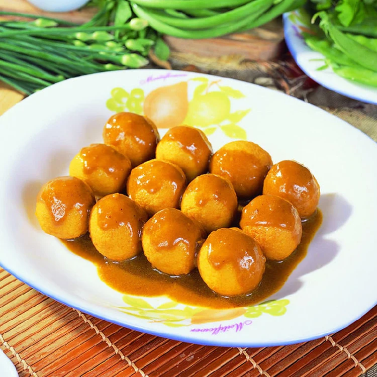 Fresh Frozen Curry Fish Balls Fried Fish Balls With Mapo Tofu For Export