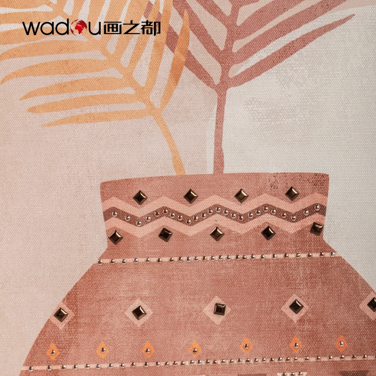 Wall Art Manufacturer Painting Vase On Waterproof Canvas With Studs Wall Art Pictures For Living Room Wall Decoration