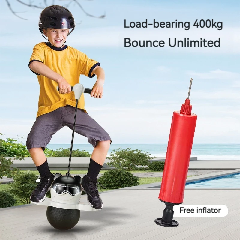 Wholesale mute pink color inflatable balance led light 3 gear flashing ball jumping bouncing ball for kids