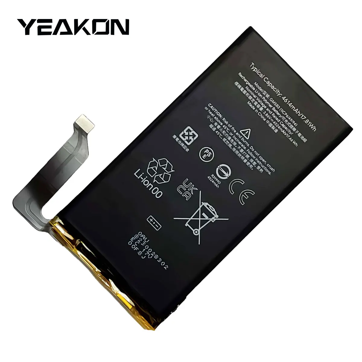 Mobile Phone Battery Replacement GMSB3 for Google Pixel 6 GB7N6 G9S9B16 3.86V 4614mAh lithium ion battery
