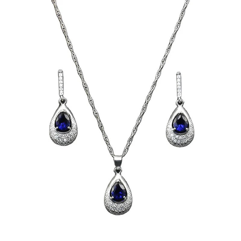 Ювелирные изделия свадебные женские ожерелье серьги кольцо набор 3 шт Циркон Дубай золотые ювелирные изделия набор для женщин