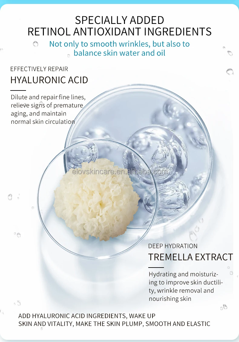 Лицевая маска для лица с гиалуроновой кислотой Заводская оптовая продажа высококачественный гиалуронат натрия глубоко увлажняющая