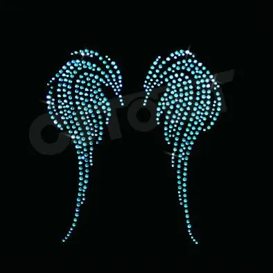 Full Zip Up Hoodie Custom Rhinestone Spread The Wings Glitter Rhinestone Iron On Custom Iron Rhinestone Transfer