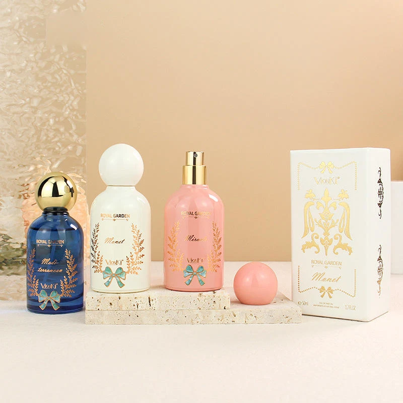 Wholesale Empty Perfume Bottles 30ml 50ml 100ml Electroplated perfume cosmetic oil glass bottles With Box Packaging Oem