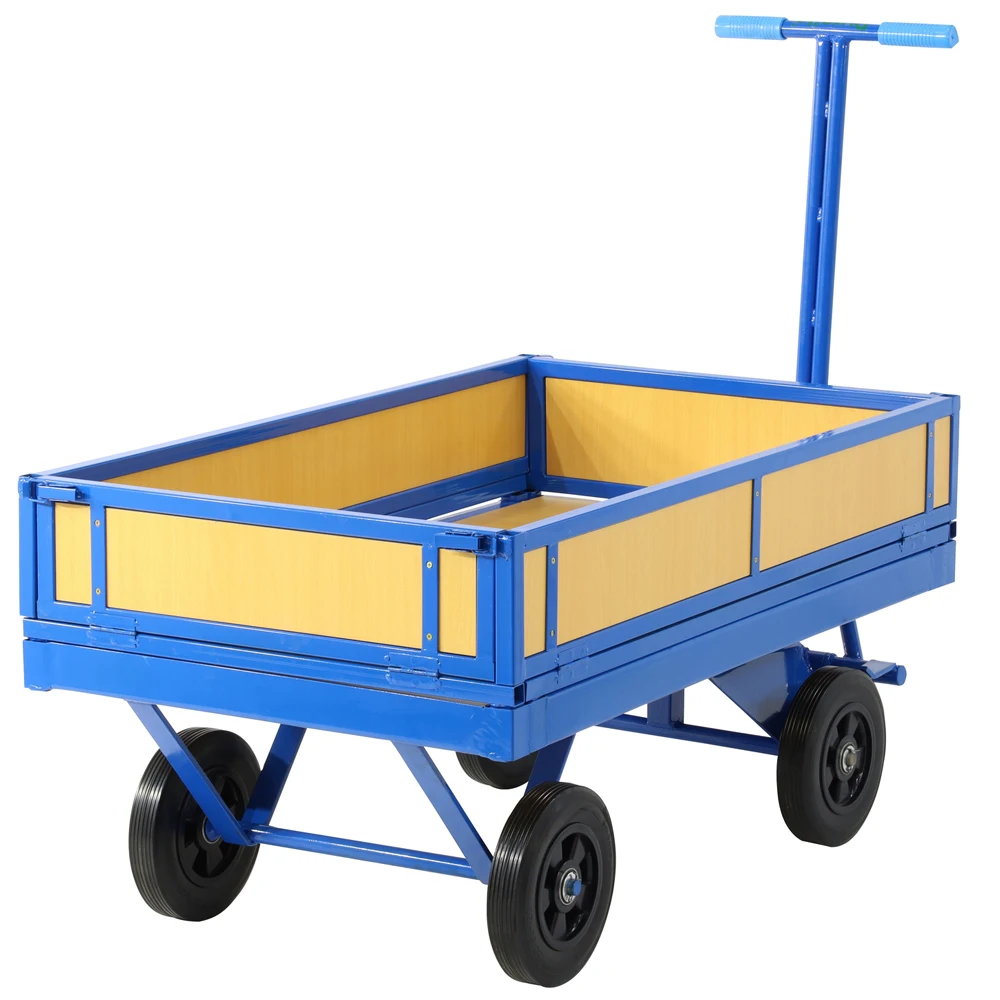 customized factory price 4wheels collapsible wagon furniture mover trolly cart