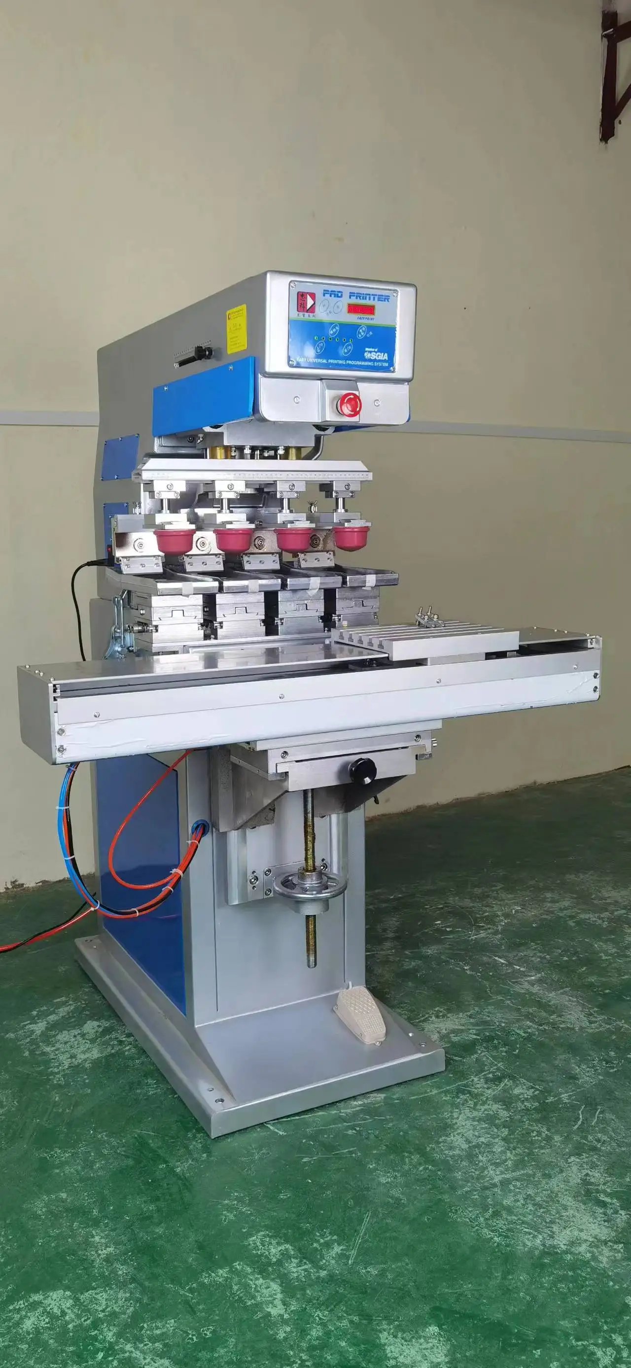 Professional 4 Colorfully Electric Pad Printer Desk Semi Automatic Pad Printer Machine With Shuttle