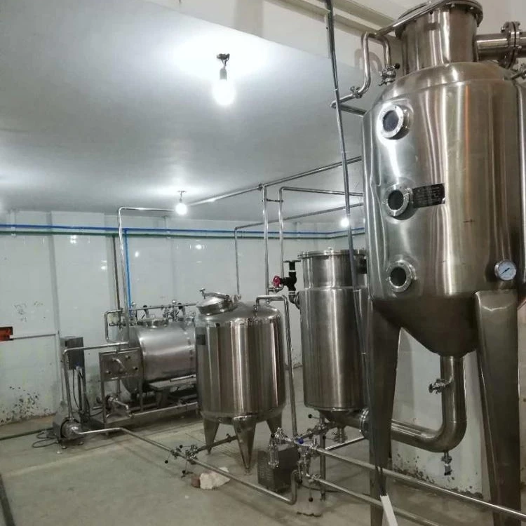 
 Восходящий пленочный испаритель сусла сироп с двойным эффектом  